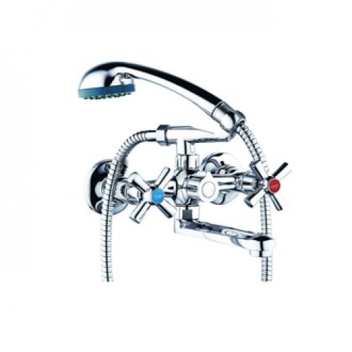 DMT3-A722 См-ль для ванны с плоским пов.изливом 150мм, кер. (1/2) 180°, двухпозиц.карт.перекл. ZEGOR