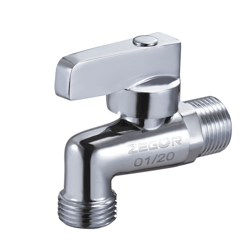 FZ22 Кран угловой шаровый латунный хромированный для подключения сантех.приборов 1/2"*3/4" (60)