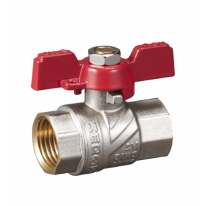 FB11 Кран шаровый 1/2" полнопроходной, гайка-гайка Бабочка