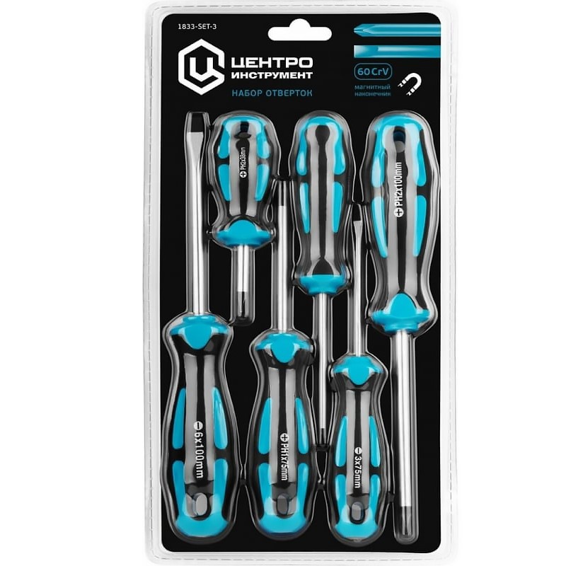 НАБОР ОТВЕРТОК 6 ПРЕДМ. ЦИ 1833-SET-3