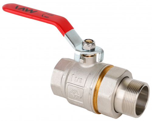 BV.520.08 Кран шаровый полнопроходной с полусгоном MVI 1 1/2" внутренняя-наружная, ручка