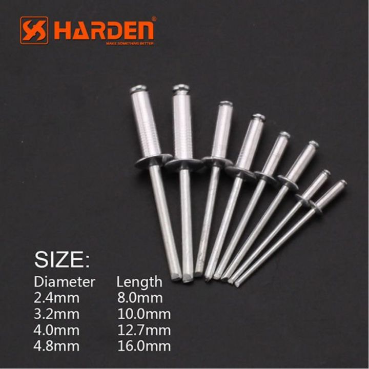 610128  Заклепки алюминивые 4x16мм., 50 шт.// HARDEN
