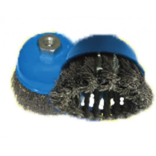 Щетка по металлу для УШМ чашечная плетённая проволока 65мм х М14 RinG