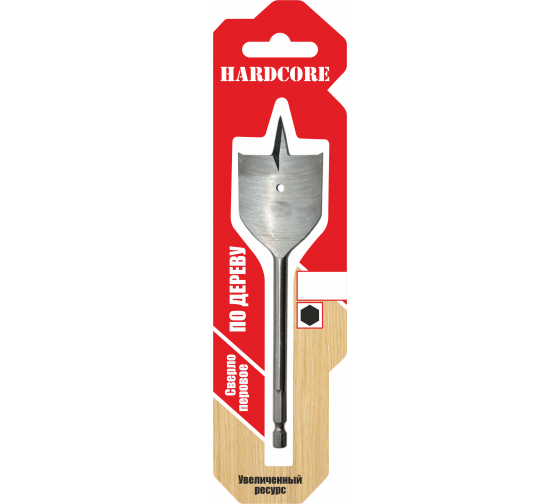 Сверло по дереву перовое 10х152 мм с подрезателями "Hardcore"161015