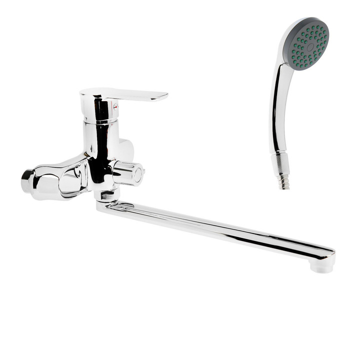 A7164 Смеситель для ванны изливом 300мм. Дивертор в корпусе. Φ35