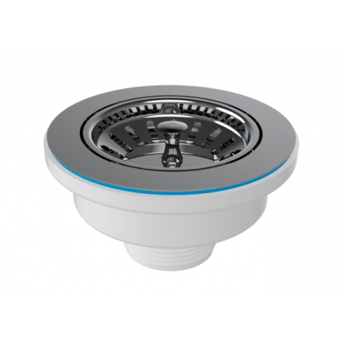 E104-0 Выпуск 3"1/2 для нерж.мойки без перелива, латунный винт 25мм (75)