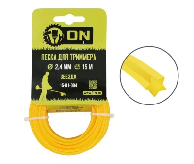 ON Леска триммерная "Звезда" 2,4 мм*15 м 15-01-004