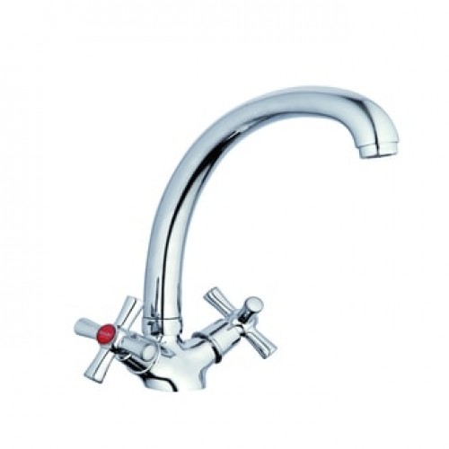 DMT4-B722 См-ль для кух. мойки с пов. изливом, кер. (1/2) 180°, шпилька  ZEGOR