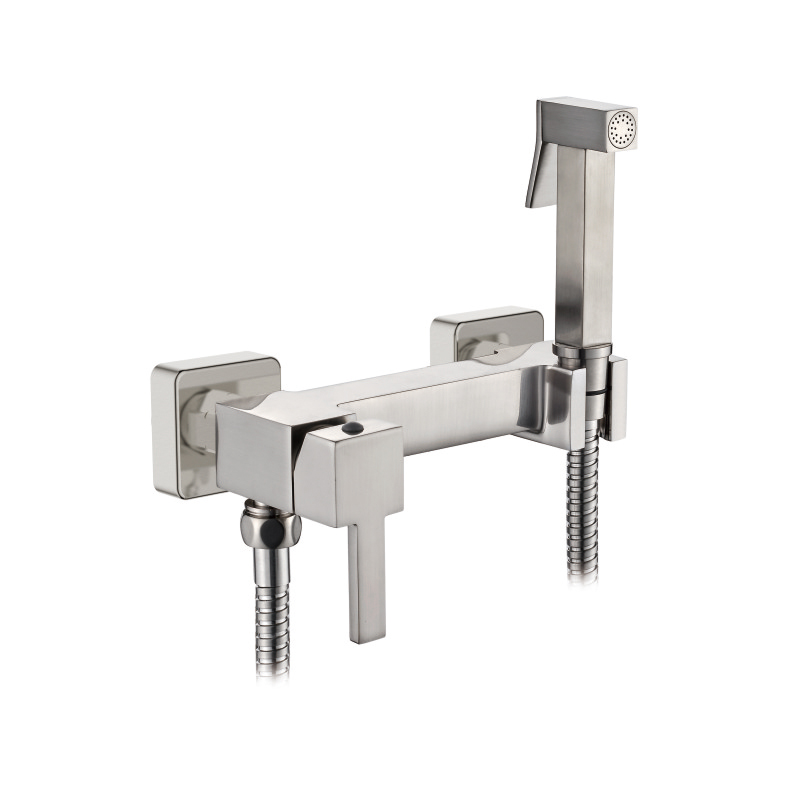 A3290A-9 Встраиваемый смеситель для биде с гигиенической лейкой. Сатин