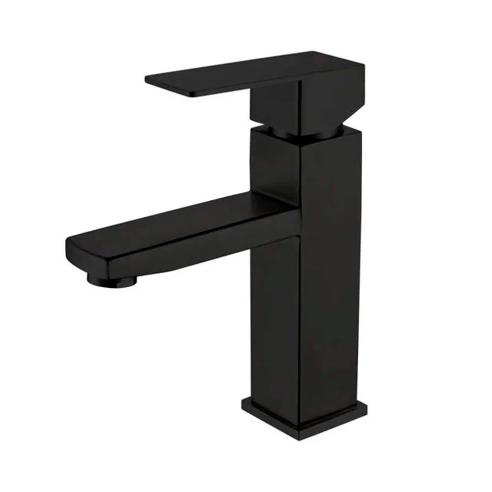 A96201F Смеситель для умывальника с гайкой  из нержавеющей чёрный sus304. Φ35