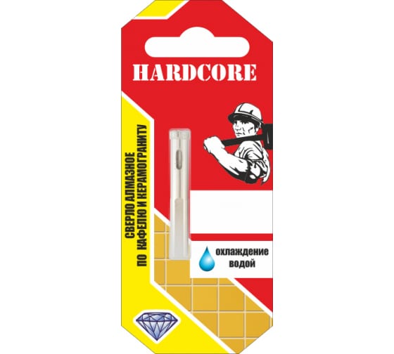 Сверло алмазное по кафелю и керамограниту  4 мм "Hardcore"  152004