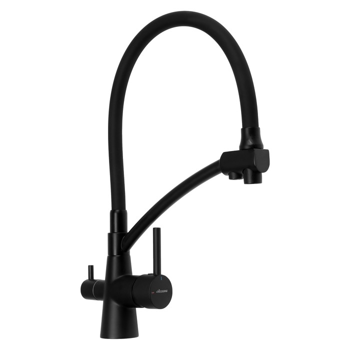 A5179FF-13 Смеситель для кухни с выходом для питьевой воды. Цвет чёрный+чёрный. Латунь