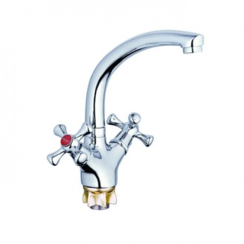 DML4-A827 См-ль для кух. мойки с пов. изливом, кер. (1/2) 180°, гайка (корона) ZEGOR