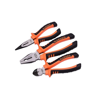 560233 Набор профессионального инструмента: плоскогубцы, бокорезы и длинногубцыCRV// HARDEN