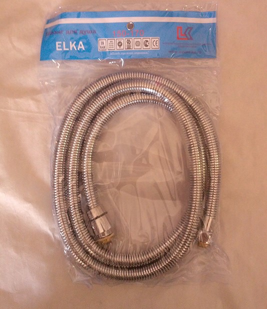 103 Шланг для душа растяжной 150-170 см, d 13 мм, внутренний шланг EPDM, двойной замок, гофра