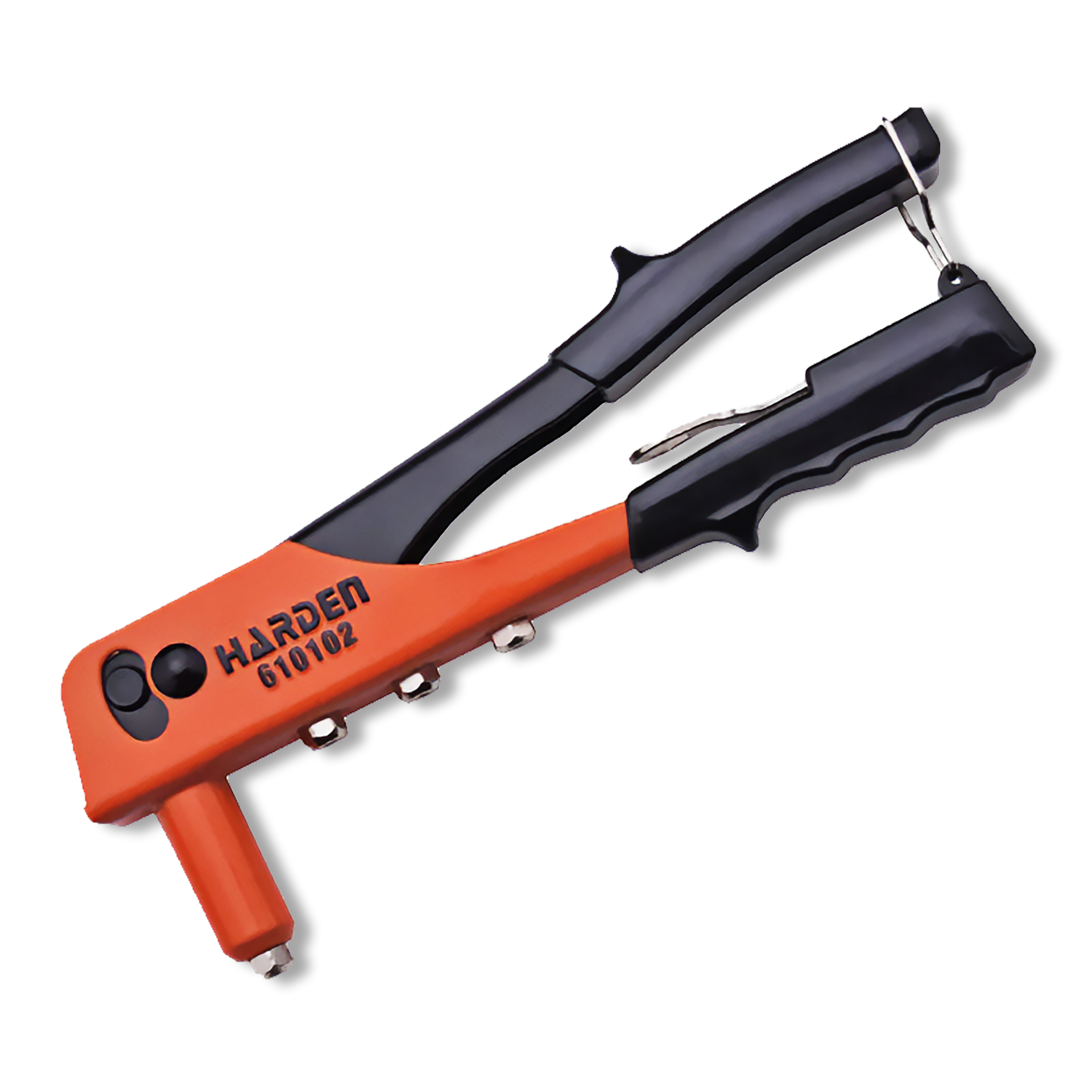 610102 Заклепочник профессиональный стальной 240 мм, для заклепок 2,4-4,8 мм// HARDEN