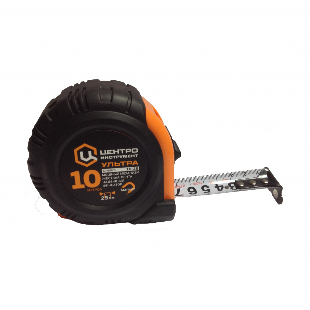 РУЛЕТКА "УЛЬТРА" КАУЧУК С ФИКСАТОРОМ 10МХ25мм МАГНИТНАЯ ЦИ