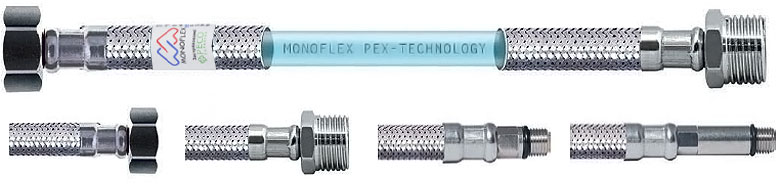 120см Подводка д/воды Monoflex PEX-TECHNOLOGY 12мм 1/2 в-н