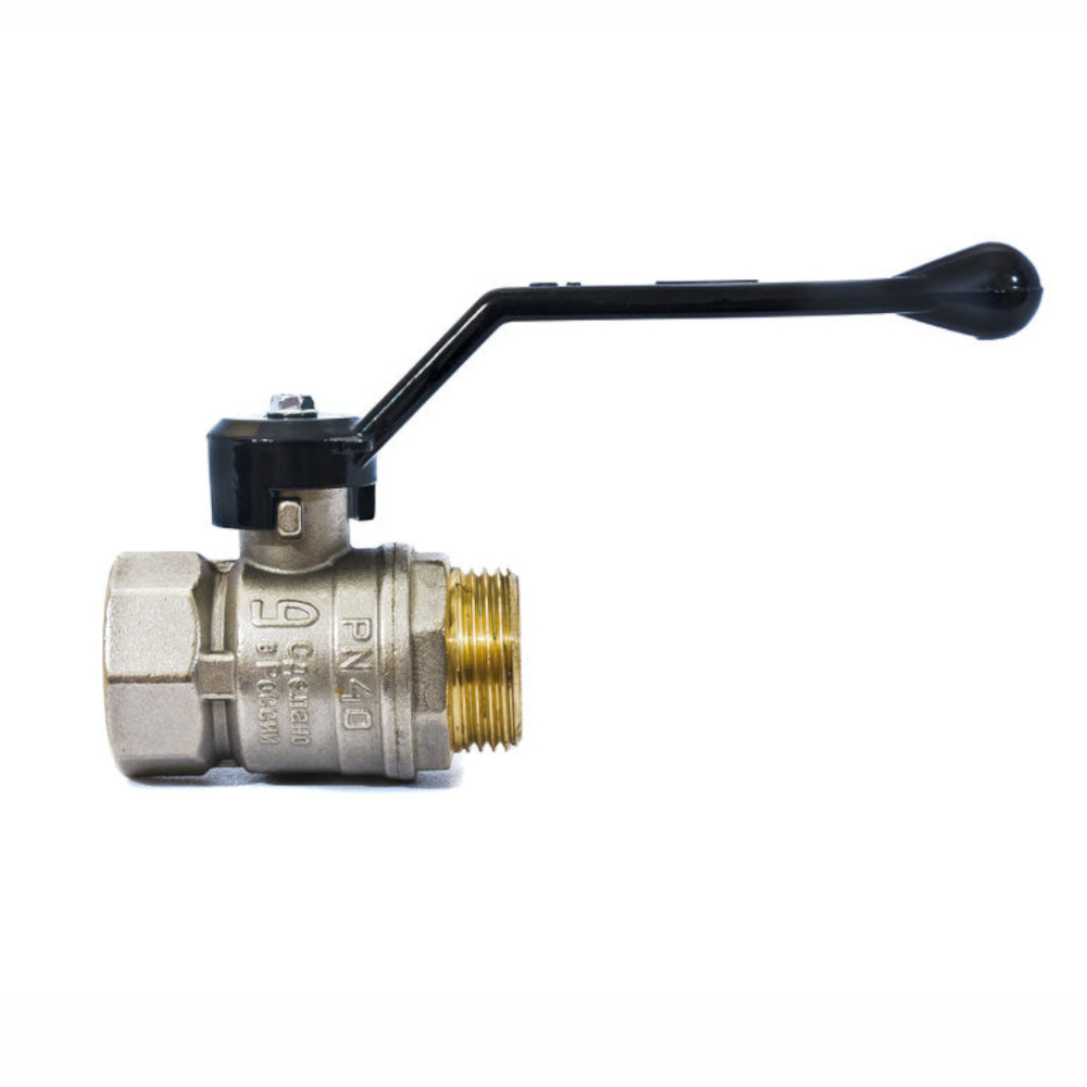 Кран шаровой латунный LD Pride 47.50.B-Н.Р Ду 50 Ру 25 рычаг (2)