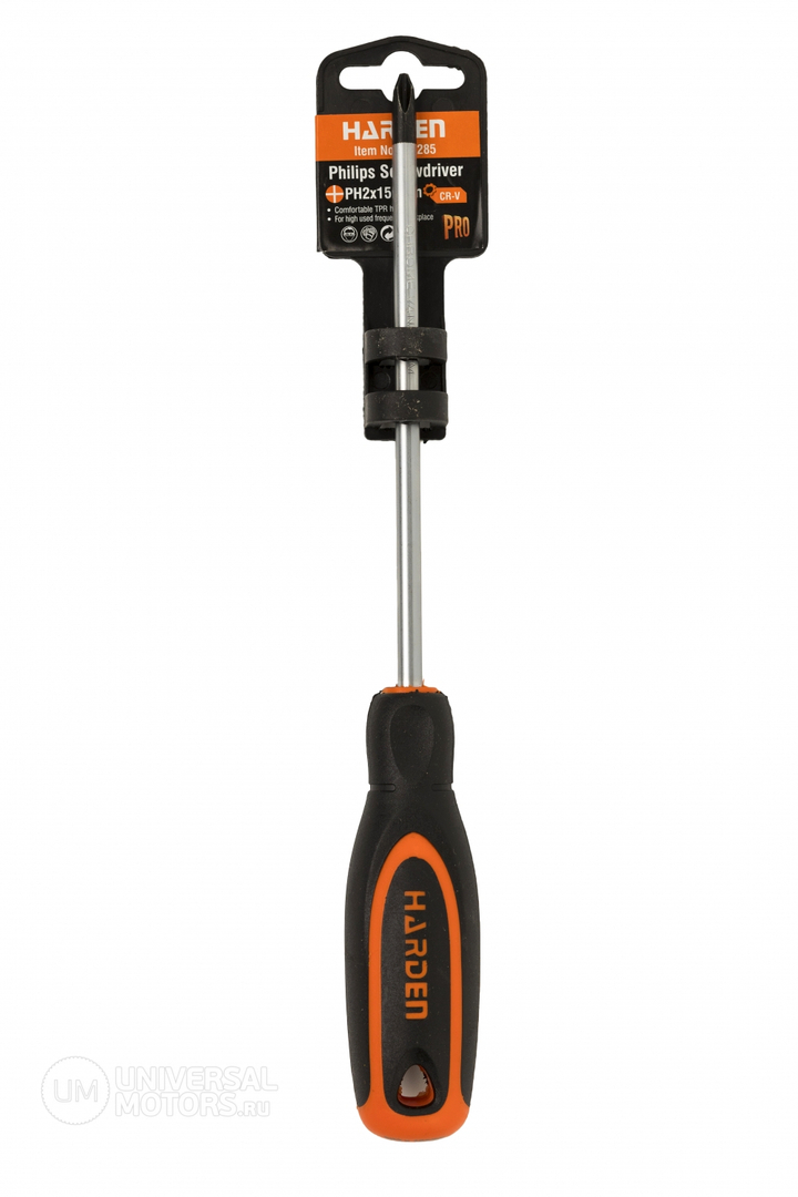 550283 Отвертка крестовая профессиональная серии Джет CRV PH2х100мм.// HARDEN