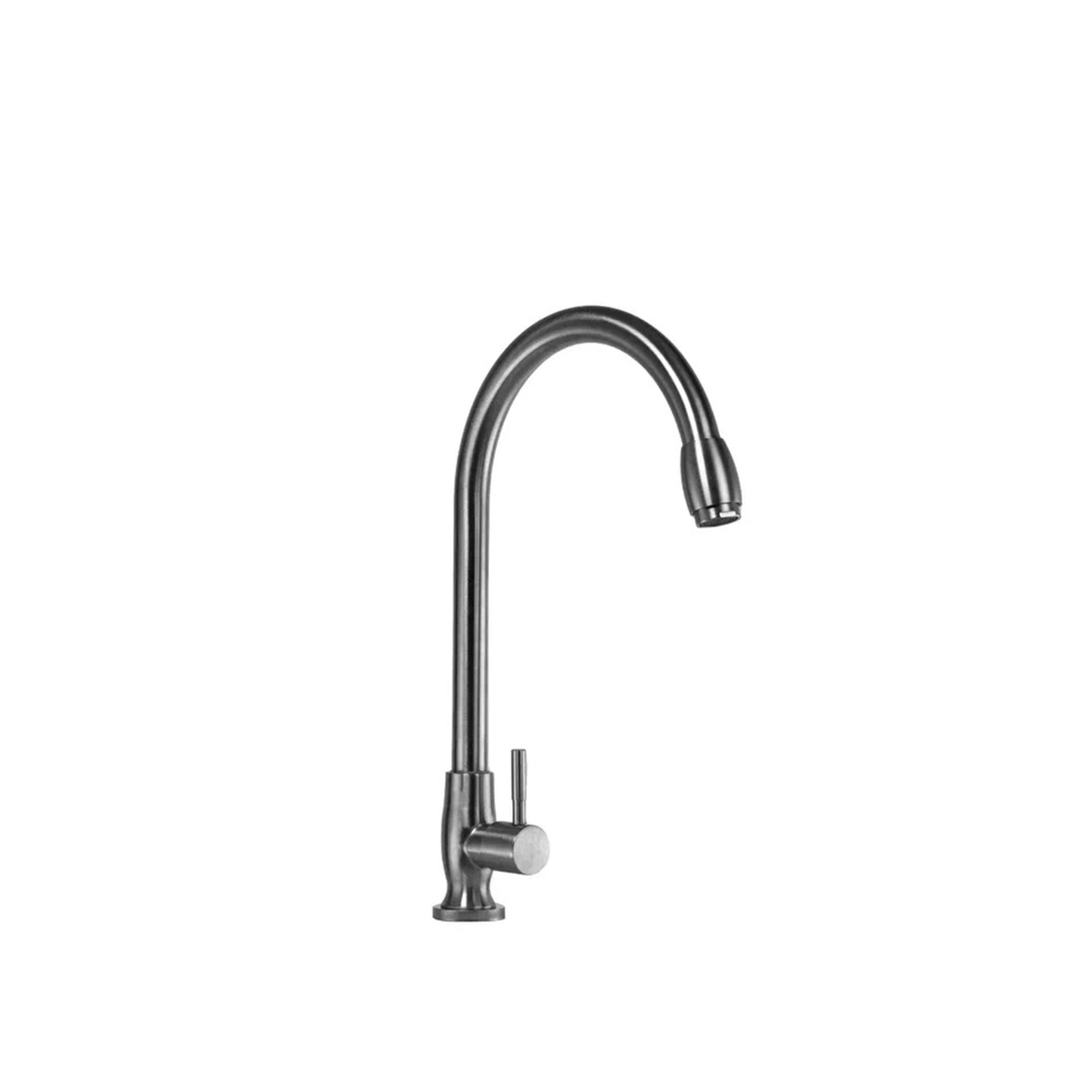 BY1030-B Смеситель Моно д/кухни, нерж.сталь, под гайку "АМУР"(10)