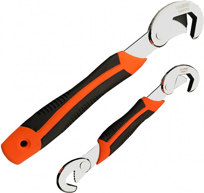 540572 Набор ключей 2шт.самозажимных усил., 2-комп.рук., 9-23мм.// HARDEN