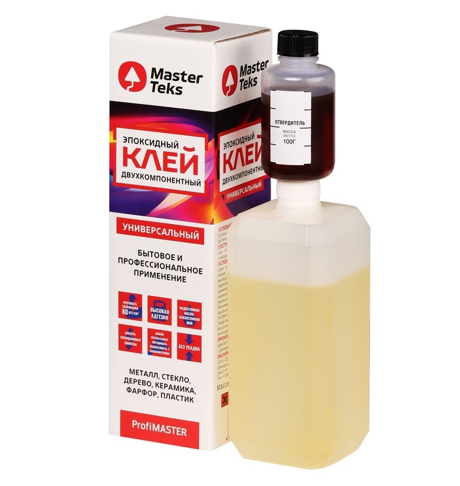 Клей эпоксидный двухкомпонентный MasterTeks ProfiMaster ускоренный 45 гр