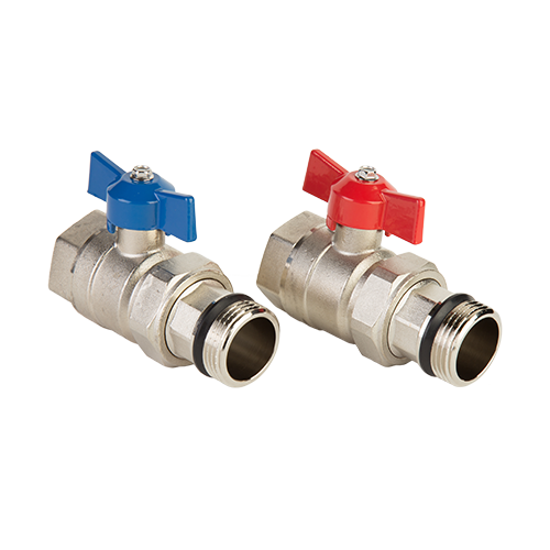 MC.322.06 Шаровые краны без термометра для коллектора (комплект 2 штуки) MC.322.06 Шаровые краны без термометра для коллектора (комплект 2 штуки)