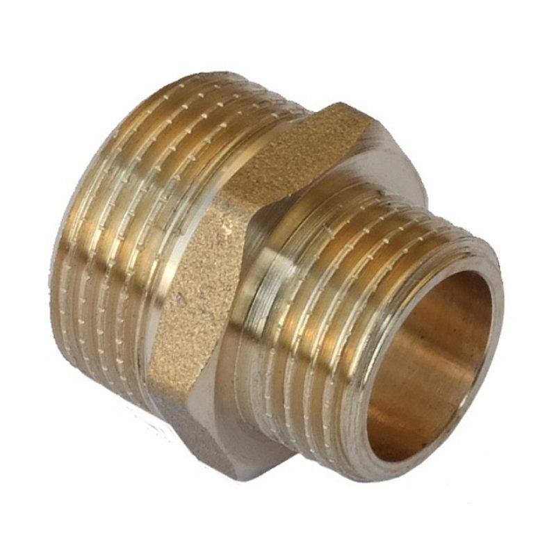 Ниппель переходной DN50х40 (2"НР х1 1/2"НР) латунь LD