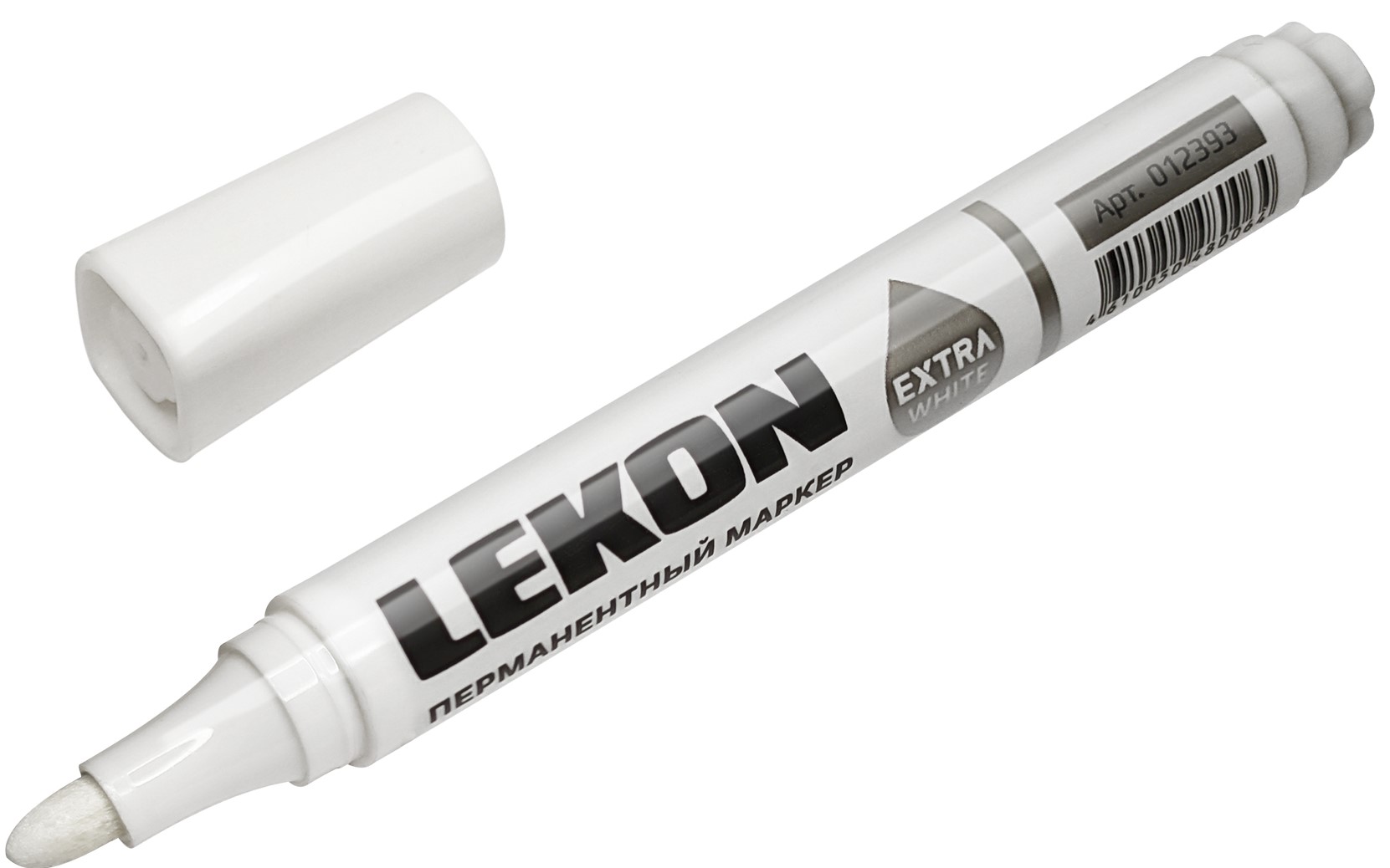 Маркер LEKON EXTRA WHITE перманентный БЕЛЫЙ 10/120/1440 012393