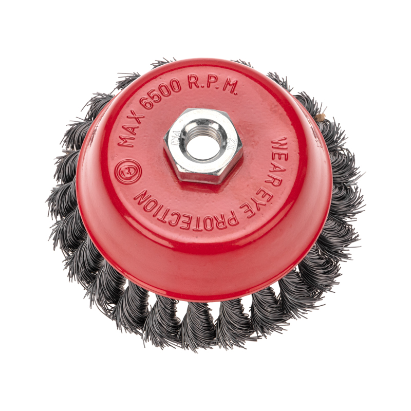 Щетка-чашка для УШМ 75 мм, М 14,крученая проволока "Hardcore"