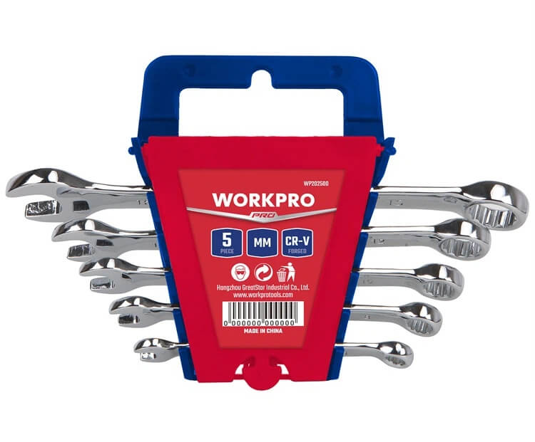 Набор комбинированных гаечных ключей 5 шт. (Метрический) WORKPRO WP202500