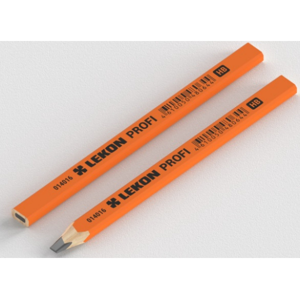 Карандаш PROFI плоский,твердо-мягкий (НВ) оранжевое покрытие 10/1000