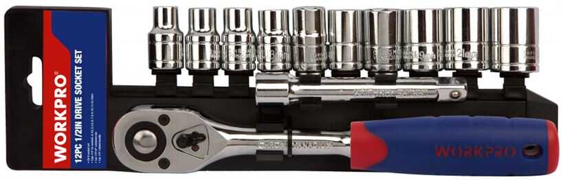 Набор головок с трещоткой 1/2 12шт.WORKPRO  WP202558