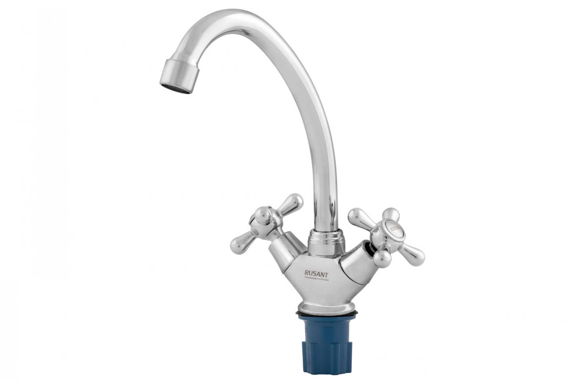 Смеситель кухня,латунь,хром,гайка 47-86 П