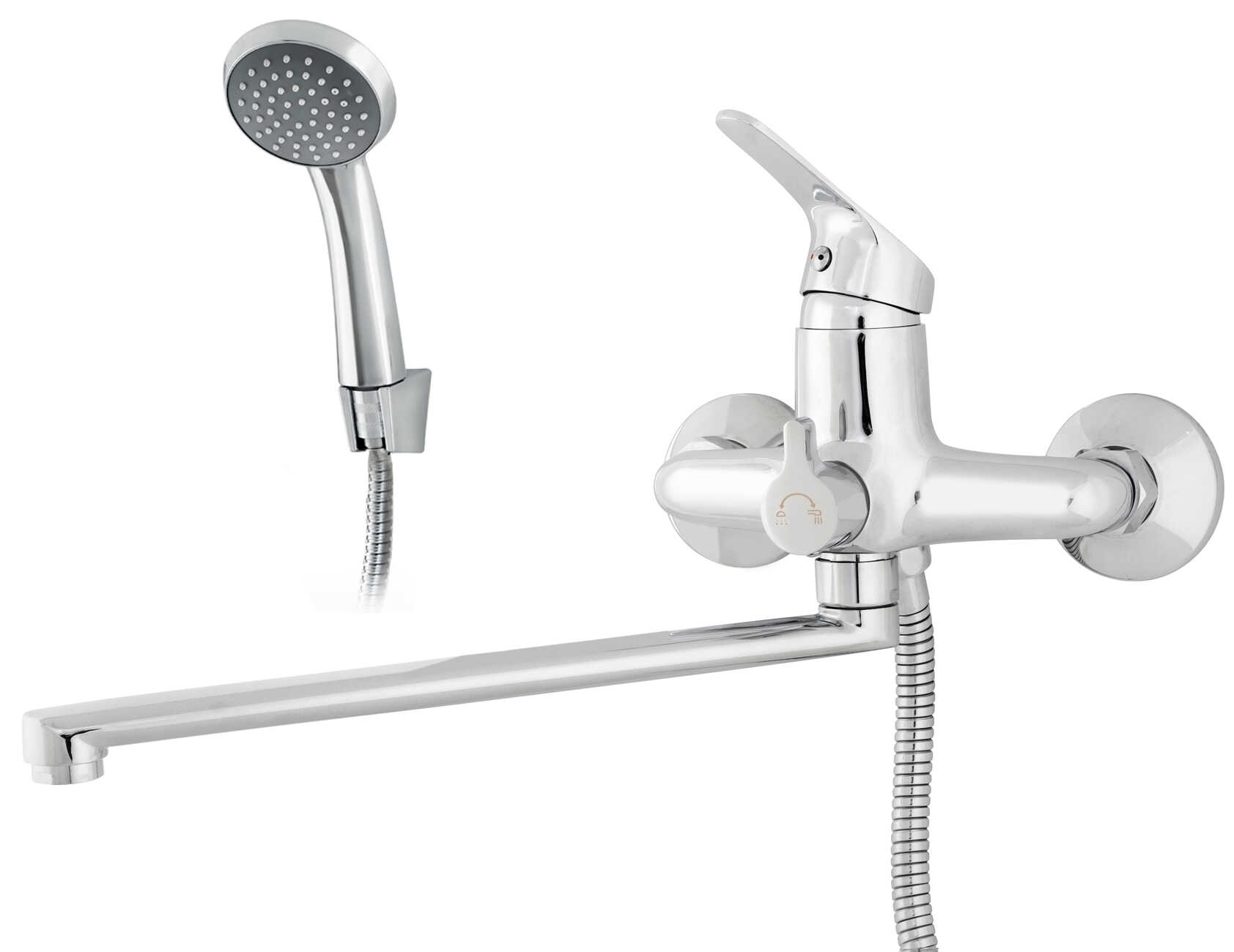 Смеситель ванна,латунь,хром,картридж D35,LUX